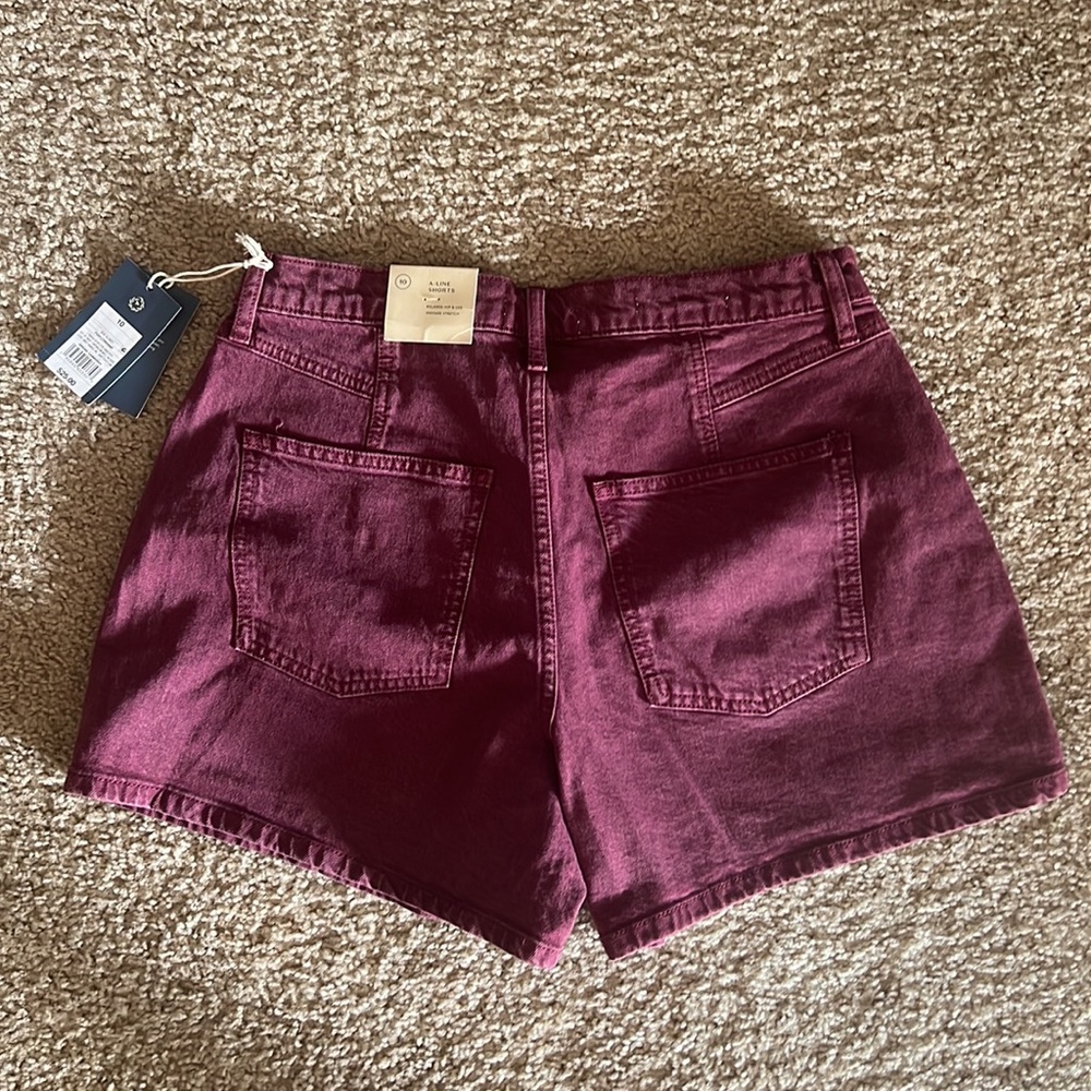 NWT High Rise Midi Shorts Vintage Stretch - Picture 4 of 5